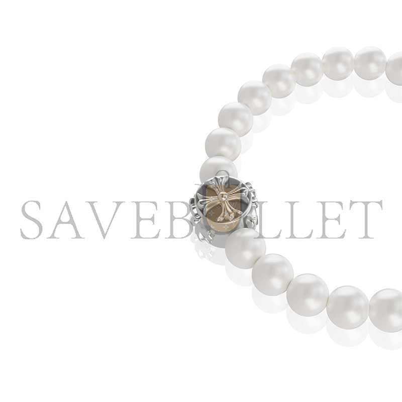 CHROME HEARTS CROSSED PEARLS BRACELET 